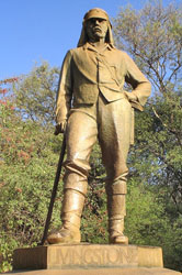 Statue of David Livingstone at Victoria Falls in Zimbabwe