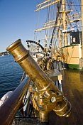 The ship's brass canon