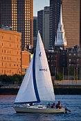 Sailing in Boston harbor