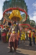 Thaipusam devotees carry their elaborate Kavadi burdens
