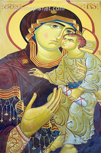 Icon of Mother and Child at the Cathedral of the Virgin, at Gelati.