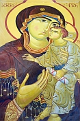Icon of Mother and Child at the Cathedral of the Virgin, at Gelati.