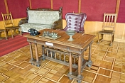 Desk and chairs belonging to Joseph Stalin, in the Stalin museum.