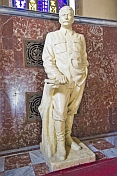 White statue of Joseph Stalin, in the Stalin museum.