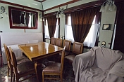Lounge/dining room in Joseph Stalin\\\\'s personal railway carriage, at the Stalin Museum.