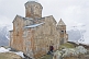 Image of The Tsminda Sameba Monastery, in the mountains overlooking Kazbegi.