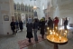 Image of Eastern Orthodox worshippers gather for mass at the Ananuri Monastery.