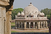 The Isa Khan Tomb Enclosure stands in the grounds of Humayun's Tomb.