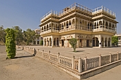 White marble Mubarak Mahal built late 19thC for Maharaja Madho Singh II.