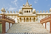 The white marble Jaswant Thada, a memorial to commemorate Jaswant Singh II.
