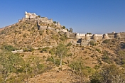 Kumbhalgarh Fort was built by Maharaja Kumbha in 1485 and stands in a commanding position on a ridge in the Aravalli hills.