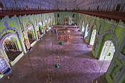 The vast interior hall of the Bara Imambara, built by Asaf-ud-Daula, is 50m long and 15m high.
