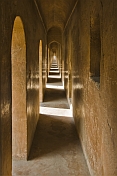 One of the maze of passages above the great hall of the Bara Imambara.