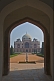 Image of View of Humayun's Tomb through an archway in the West Gate.