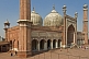 Image of Domes and minarets of Shah Jahan's 1644 Jama Masjid in the heart of Old Delhi.