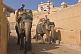 Elephants walk down the ramp from the Amber Fort and the Amber Palace.