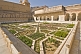 A formal garden in the Jai Singh I courtyard of the Amber Palace.