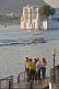 Guests of the Lake Palace Hotel wait for the next launch to take them to Jag Niwas Island.