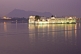 Image of Twilight behind the Lake Palace Hotel on Lake Pichola.