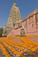 Image of Floral tributes to the Buddha left by pilgrims visiting the Mahabodhi Temple.