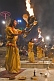 Image of Evening 'Aarti' or fire puja performed by Hindu priests on the banks of the Ganga River.