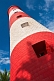 Image of Red and white bands of Vizhinjam Lighthouse tower.