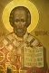 Golden painted icon in Saint Nicholas Cathedral.