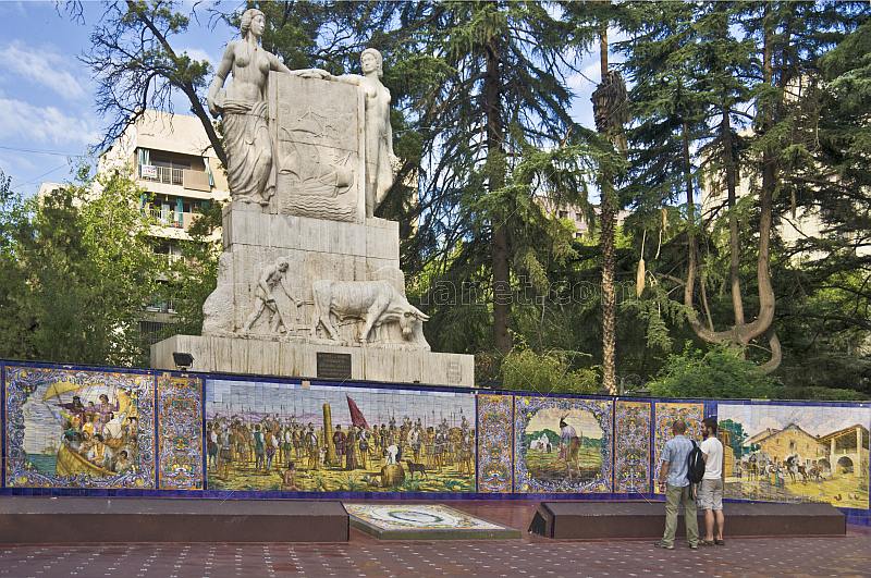 Monument to the Argentine Hispanic Brotherhood in the Plaza Espana.
