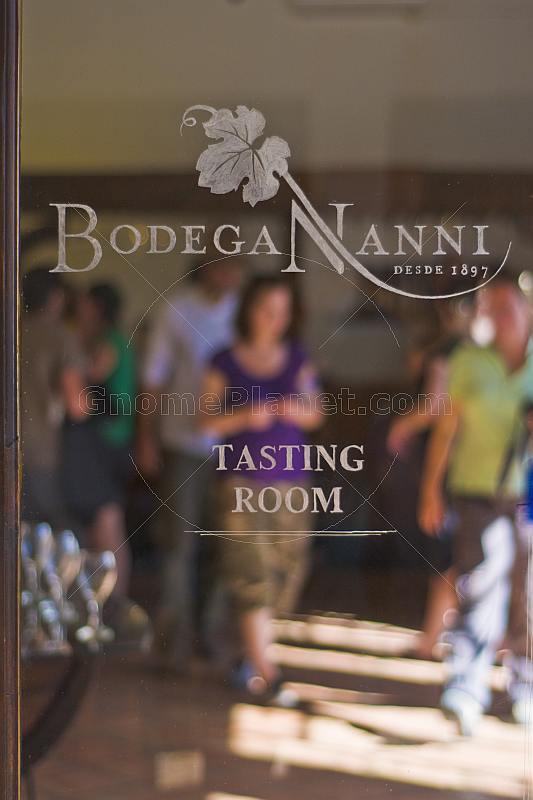 Wine tasting room at the Bodega Nanni winery.
