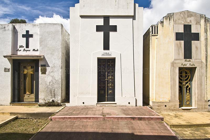 Mausoleums in the Cemetery of Santa Cruz.