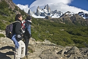 Trekking to the Fitzroy Mountains in the Parque Nacional Los Glaciares.