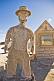 Image of Statue of man made from rock salt at the Sal de Guayatayoc salt pans.