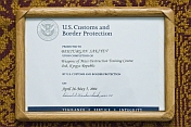 US 'Weapons of Mass Destruction' Certificate for local Kyrgyz Trainee.