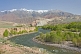 Image of Snow-capped mountains and river.