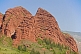 The red cliffs of the Sarycat Ertas Nature Reserve.
