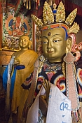 Statues of Buddha and monk at the Erdene Zuu Khiid (Hundred Treasures Monastery).