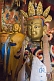 Image of Statues of Buddha and monk at the Erdene Zuu Khiid (Hundred Treasures Monastery).