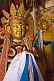 Statues of Buddha and monk at the Erdene Zuu Khiid (Hundred Treasures Monastery).