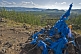 Image of A view from an Ovoo on the extinct Khorgo Uul volcano caldera, over the rich volcanic lava fields.