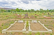 Graves at Alice Springs Memorial Cemetery on Larapinta Drive.