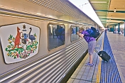 Man peeps into GSR private carriage at Sydney's Central Station