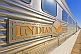 Indian Pacific signboard and logo on carriages at Broken Hill railroad station.