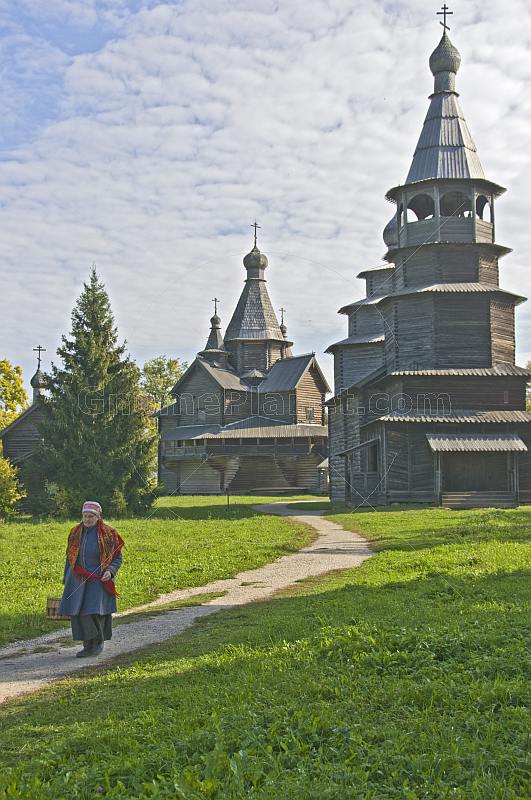 Wooden churches at the Museum of Wooden Architecture.