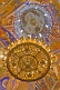 Image of Golden chandelier and ceiling paintings at the Saviour Monastery of St Euthymius.