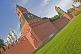 Image of Golden domes of the Annunciation Cathedral and the red walls of the Kremlin.
