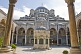 Image of Exterior courtyard view of Yeni or new mosque in Eminonu.