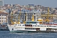 Image of A Bosphorus ferry boat approaches Kadikoy, on the Golden Horn.
