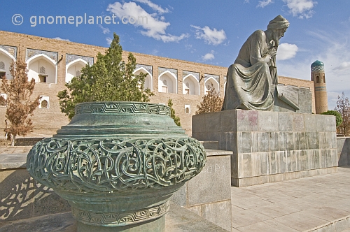 Monument to Abu Jofar Mohammed Ben Musa Al-Khorezmiy, the great mathematician and father of algebra.