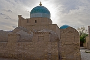 The Bathhouse of Anush-Khan, and the dome of the Necropolis of Pahlavan-Mahmud.