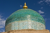 Blue-tiled dome of the Necropolis of Pahlavan-Mahmud.